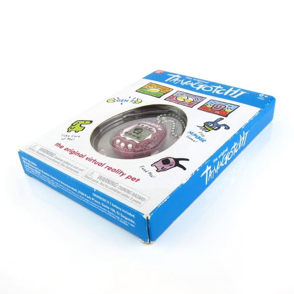 Original Tamagotchi Pink Glitter Shell Digital Virtual Pet Bandai #42882 BAI-R4 - Picture 7 of 11